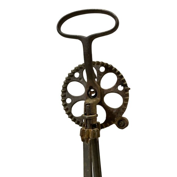 Vintage Primitive Hand Mixer Egg Beater Used - Picture 5 of 12